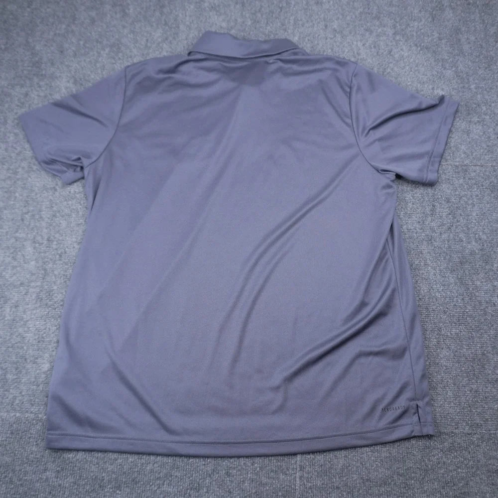 Adidas Polo Shirt Mens XL Grey Danbury Madhatters Hockey Aeroready Performance